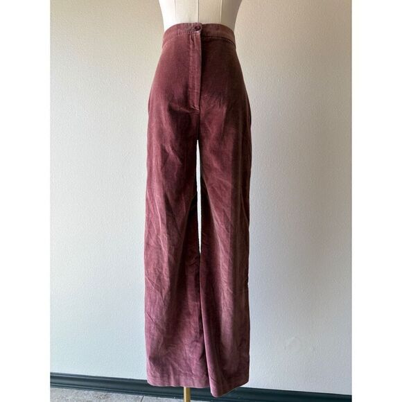vintage MJ Concepts 70s velveteen high rise wide leg pants - Picture 2 of 7